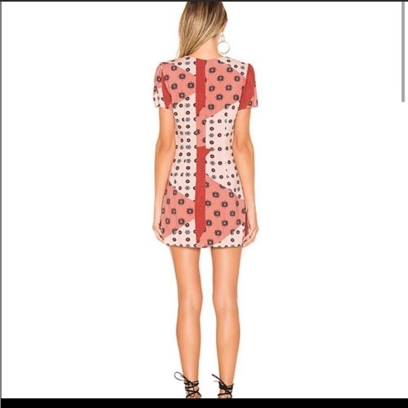 NWT House of Harlow 1960 x REVOLVE Delphine Dress in Rose Patchwork Sz Med / 4 - Picture 3 of 7